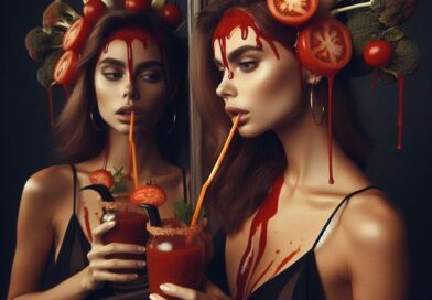 A bloody mary cocktail
