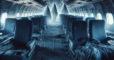 Abandoned planes with ghosts (AI photo)