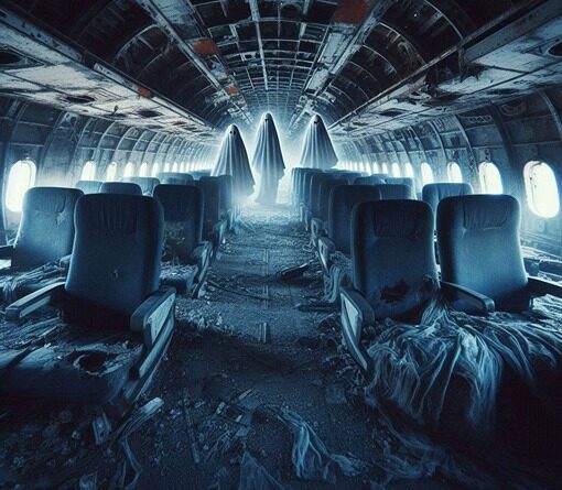 Abandoned planes with ghosts (AI photo)