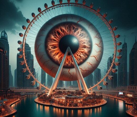 scary Ain Dubai photo (AI)