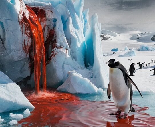 Blood Falls Antarctica - AI photo