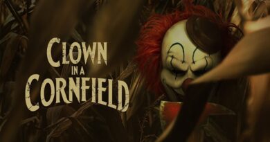 Clown in a cornfield poster wide