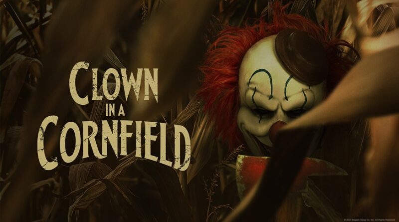 Clown in a cornfield poster wide