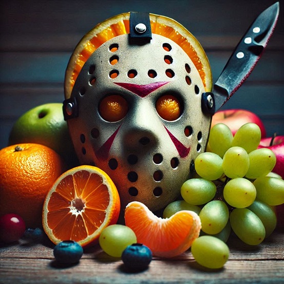 jason voorhees as a scary fruit (AI)