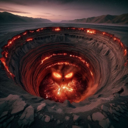 Gates of hell Darvaza gas crater