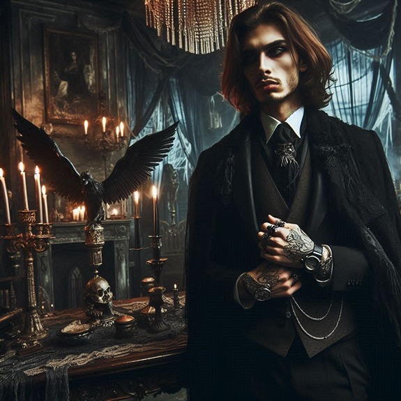 a gothic fashion for men (AI)