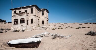 Kolmanskop House From Outside With Sand