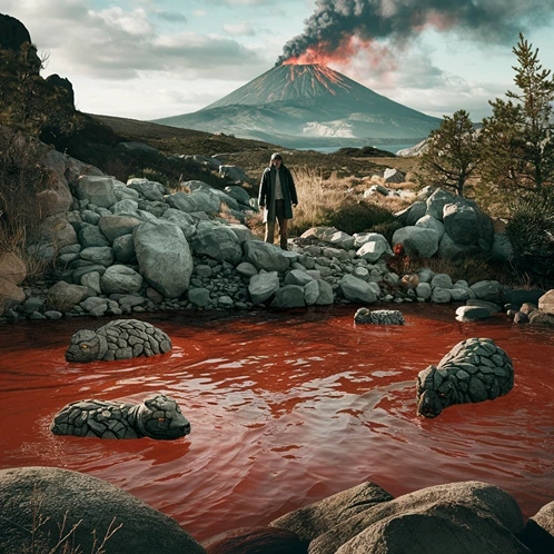 Lake Natron stone animals (AI)