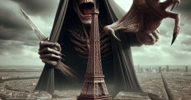 Scary Eiffel Tower photos (AI cover photo)