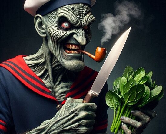 Scary Popeye photos - cover photo (AI creation)
