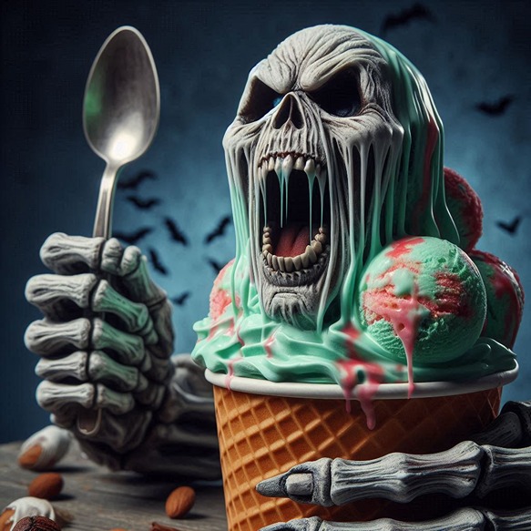 Scary ice cream photos (AI) 
