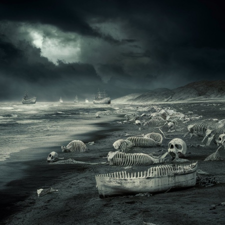 The skeleton coast in namibia