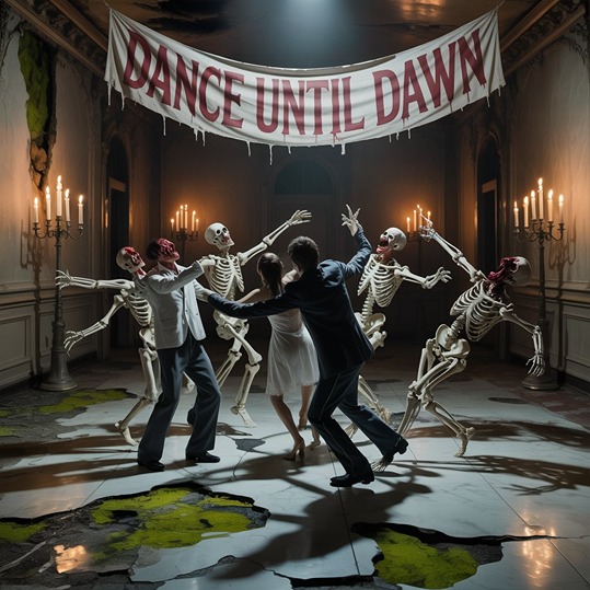 Dancing plague in Strasbourg scary image (AI)