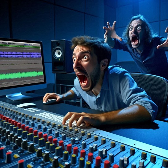 A sound designer scream - AI photo about The Wilhelm Scream
