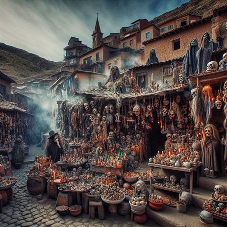 The witches' market in la paz - AI Photo