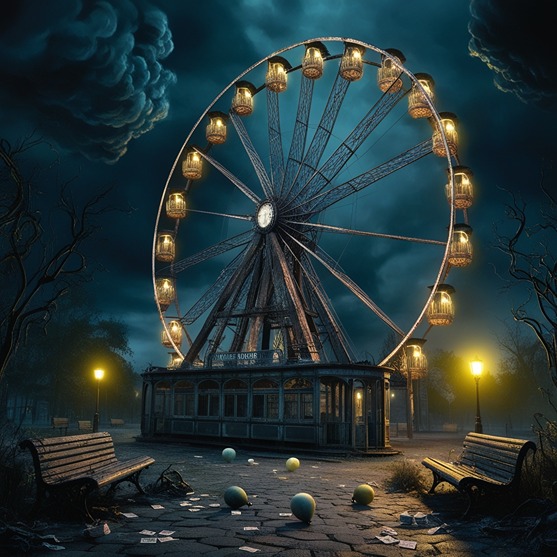 Vienna Giant ferris wheel - scary photos (AI)