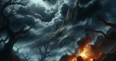 Yanar Dag Burning Mountain in Azarbaijan (AI photo)