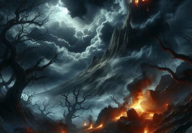 Yanar Dag Burning Mountain in Azarbaijan (AI photo)