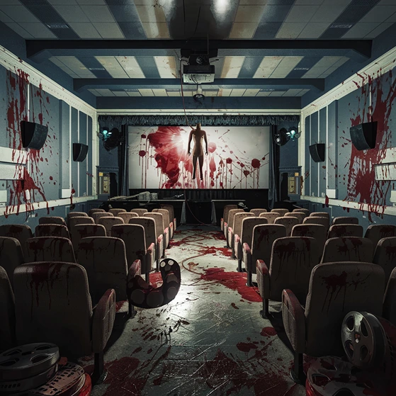 blooded empty cinema (AI)