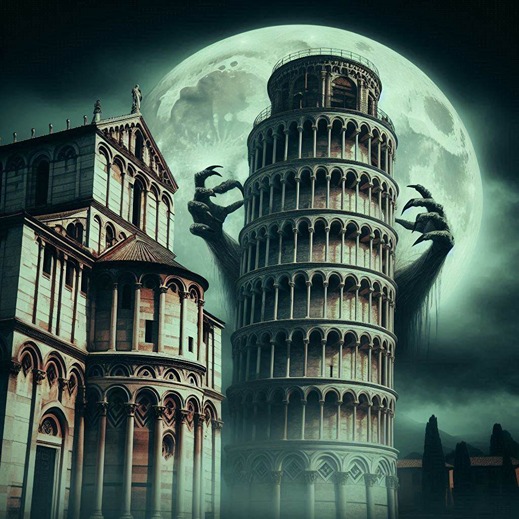 The leaning tower of pisa (AI scary)