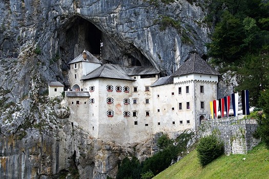 Predjama Castle panoramic look