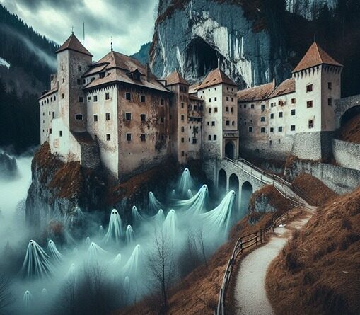 Predjama Castle panoramic view (AI)