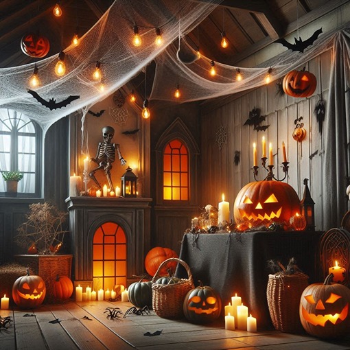 scary decorations for halloween - AI creation