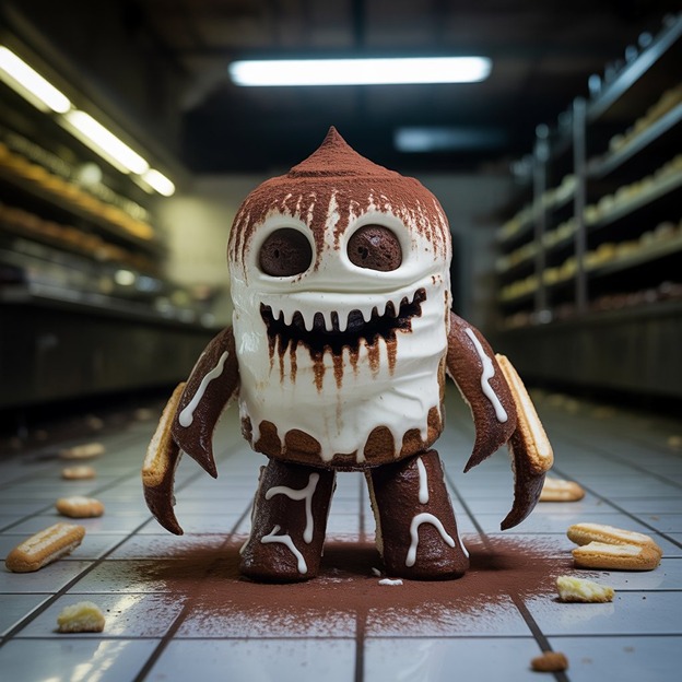 horror tiramisu monster (AI)