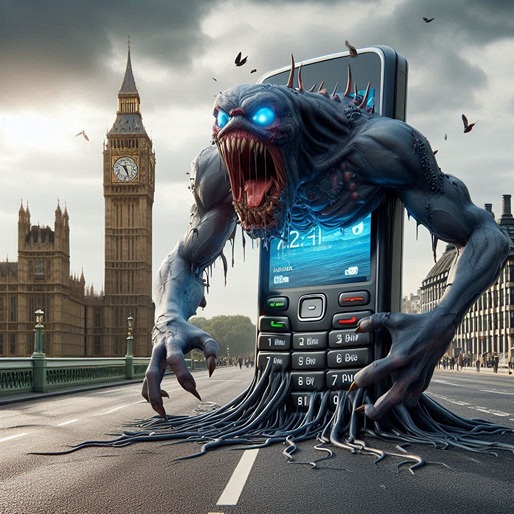 Scary phone traveling in London