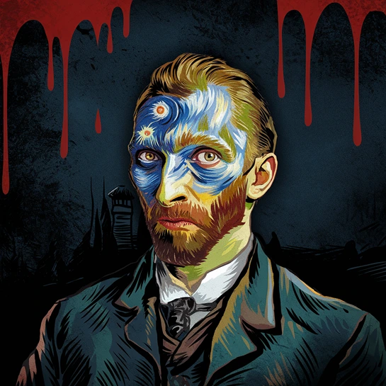 van gogh bloody photo (AI)